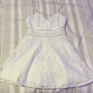 Elegant White Lace Dress